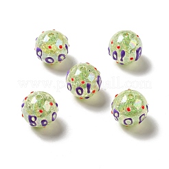 AB Color Transparent Crackle Acrylic Round Beads&nbsp;LS-OACR-A013-04A