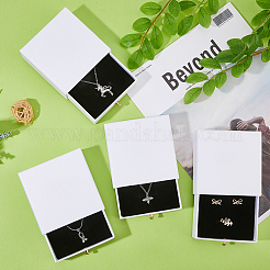 8Pcs Square Paper Drawer Jewelry Set Box&nbsp;CON-DC0001-08B
