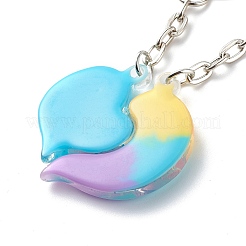2Pcs Valentine's Day Couple Heart Charm Keychain&nbsp;KEYC-JKC00393