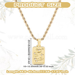 1Pc Brass with Cubic Zirconia Pendants Necklaces&nbsp;NJEW-LP0001-46B-G