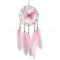 Woven Net/Web with Feather Pendant Decorations&nbsp;PW-WG06BF2-02