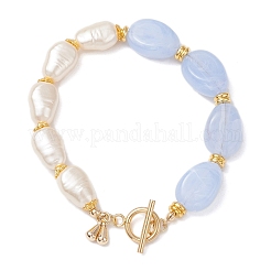 3Pcs 3 Styles Imitation Gemstone & ABS Imitation Pearl Acrylic Beaded Bracelets for Women&nbsp;BJEW-JB12157