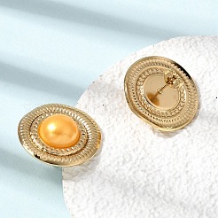 Brass Stud Earrings for Women&nbsp;KK-CBA9D38-02G