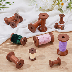 12Pcs 3 Styles Wood Bobbins&nbsp;WOOD-WR0001-20