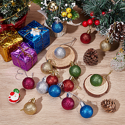 36Pcs 6 Colors Plastic Ball Pendant Decorations&nbsp;HJEW-UN0001-29