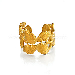 304 Stainless Steel Open Cuff Rings for Women&nbsp;WG32771-01