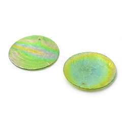 Spray Painted Natural Capiz Shell Pendants&nbsp;SSHEL-Z002-01A
