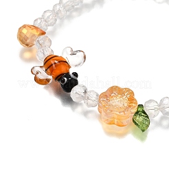 3Pcs 3 Colors Electroplate Glass Beads Stretch Bracelets&nbsp;BJEW-TA00646