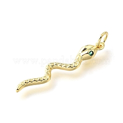 Brass Micro Pave Cubic Zirconia Pendants&nbsp;KK-V007-007G-03