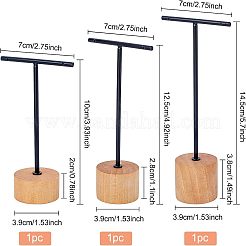 T Bar Iron & Wood Earring Displays Sets&nbsp;EDIS-WH0016-02