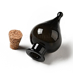 Teardrop Glass Cork Bottles Ornament&nbsp;AJEW-A039-01I