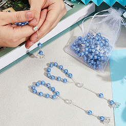 30Pcs Acrylic & Brass Chains Pendant Decorations&nbsp;HJEW-FH00095