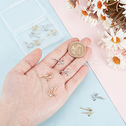12Pcs 2 Colors Brass Rhinestone Pendants&nbsp;KK-HY0003-75