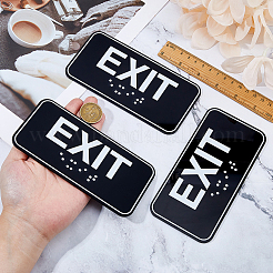 3Pcs Acrylic Exit Indication Public Signs&nbsp;AJEW-FH0006-98