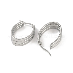PVD Vacuum Plating 201 Stainless Steel Split Hoop Earrings for Women&nbsp;EJEW-F345-22P