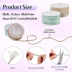 2Rolls 2 Colors 8-Ply Braided Nylon Cords&nbsp;OCOR-TA0003-45A