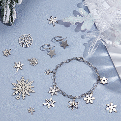 20Pcs 10 Styles 304 & 201 Stainless Steel Pendants&nbsp;STAS-SC0010-70