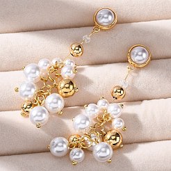 Brass Dangle Stud Earrings&nbsp;EJEW-R014-06G