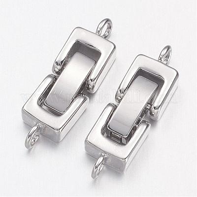 Brass Fold Over Clasps&nbsp;KK-I591-06P-NR-1