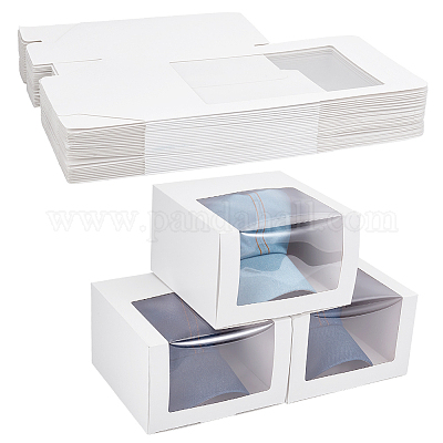 Paper Cap Hat Packing Boxes with Visible Window&nbsp;CON-WH0043-304C-1