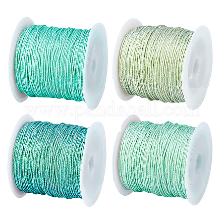 Color Wcor Wholesale 4 Rolls 4 Colors Ployester Braided Cord - Pandahall.com