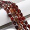 Natural Dragon Veins Agate Beads Strands, Dyed & Heated, Twist, FireBrick, 12x8x8mm, Hole: 1.2mm, about 33pcs/strand, 16.34''(41.5cm)