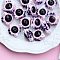 Opaque Acrylic Beads, Hand Painted Beads, Enamel Style, Rondelle, Black, 18~23mm