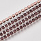 Electrophoresis Iron Rhinestone Strass Chains, Rhinestone Cup Chains, with Spool, Light Amethyst, SS12, 3~3.2mm, about 10yards/roll