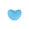 Silicone Beads, DIY Nursing Necklaces Making, Heart, Deep Sky Blue, 17x20mm