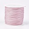 Nylon Braided Threads, Chinese Knotting Cords for Jewelry Making Macrame Craft, Pink, 0.8mm, about 49.21 yards(45m)/roll