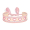 Valentine's Day Theme Polyester Cord Bracelets, with Tassel, Heart, Pink, Inner Diameter: 2-3/8 inch(6cm)