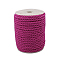 Twisted Nylon Cords, Magenta, 5mm, about 18~19yards/roll(16.4m~17.3m/roll)
