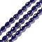 Faceted Glass Beads Strands, Teardrop, Dark Blue, 12x8~9mm, Hole: 1.2mm, about 57pcs/strand, 23.74''(60.3cm)