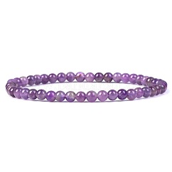 4MM Natural Amethyst Stretch Bracelets
