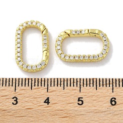 Rack Plated Brass Micro Pave Cubic Zirconia Clasps&nbsp;KK-Z039-06B-G