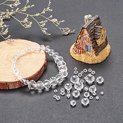 710Pcs Transparent Faceted Rondelle Glass Beads&nbsp;DIY-YW0003-11