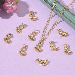 SHEGRACE Brass Micro Pave Cubic Zirconia Pendants&nbsp;XGRQ3D808-457G