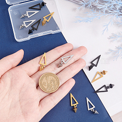 12Pcs 3 Colors 304 Stainless Steel Pendants&nbsp;STAS-UN0035-85