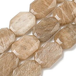 Natural Peach Moonstone Beads Strands&nbsp;G-P544-B04-01