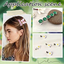 100Pcs 2 Styles Iron Flat Alligator Hair Clip Findings&nbsp;IFIN-SC0001-65