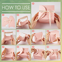 10Sets Square Paper Gift Boxes&nbsp;CON-TA0001-11A