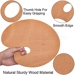 Oval Wood Color Palette&nbsp;AJEW-WH20098-001