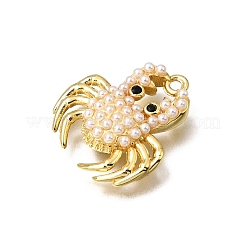Brass ABS Imitation Pearl Pendants&nbsp;KK-K427-24G