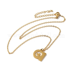 304 Stainless Steel Pendant Necklaces&nbsp;NJEW-H036-02G-A