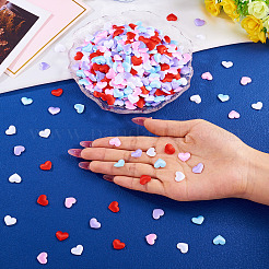 1000Pcs 5 Colors Polyester Sponge Heart Confetti&nbsp;DIY-TA0012-51