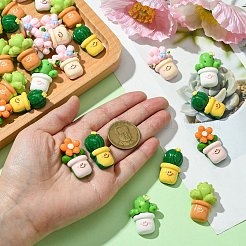 50Pcs 5 Styles Opaque Resin Decoden Cabochons&nbsp;RESI-CJ0003-88