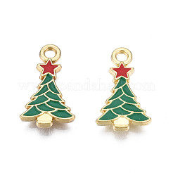 Rack Plating Alloy Enamel Pendants&nbsp;X-ENAM-N055-168