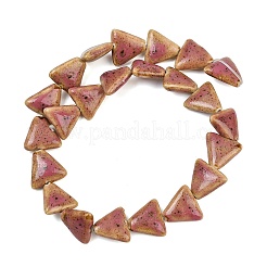 Glazed Porcelain Triangle Beads Strands&nbsp;PORC-B002-01-01