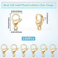 100Pcs 304 Stainless Steel Lobster Claw Clasps&nbsp;STAS-BBC0009-39A-G
