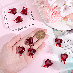12Pcs Valentine's Day Transparent Resin Pendants&nbsp;RESI-BBC0001-02
